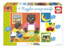 Puzzle Petit Ours Brun Progressive Educa 12-16-20-25 dílků