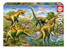 Puzzle Jurrasic Playground Educa 500 darabos és Fix ragasztó 11 évtől EDU19903