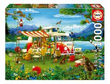 Puzzle Camping Holiday Educa 1000 piese și lipici Fix de la 11 ani