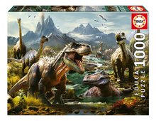 Puzzle Fierce Dinosaurs Educa 1000 piese și lipici Fix de la 11 ani