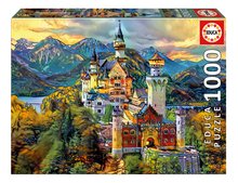 Puzzle Neuschwanstein Castle Educa 1000 darabos és Fix ragasztó 11 évtől EDU19933