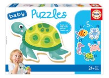 Baby puzzle Morské zvieratká Educa 5-obrázkové od 24 mes EDU19951