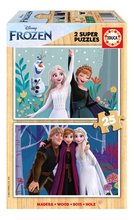 Drevené puzzle Frozen Educa 2x25 dielikov