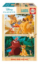 Drevené puzzle Leví kráľ Disney Educa 2x25 dielov