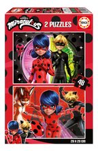 Puzzle Miraculous Ladybug Educa 2x48 piese de la 3 ani EDU19968