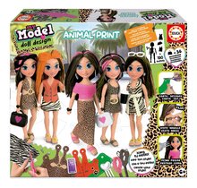 Kreatívne tvorenie My Model Doll Design Animal Print Educa vyrob si vlastné bábiky so zvieracím štýlom 5 modelov od 6 rokov EDU20098