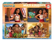 Puzzle Multi 4 Moana Educa 50-80-100-150 piese de la 5 ani EDU20104