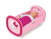 Bölcső játékbabának 42 cm Hello Kitty Smoby sötét rózsaszín 18 hó-tól