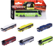 Autobus MAN City Bus Majorette s odpružením 13 cm dĺžka 6 rôznych druhov