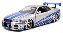 Kisautó Nissan Skyline GT-R 2002 Fast & Furious Jada fém nyitható részekkel 19 cm hosszú 1:24 J3203044