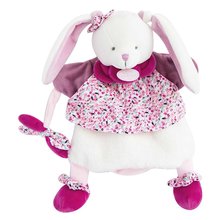 Plyšový zajačik na bábkové divadlo Bunny Hand Puppet Doudou et Compagnie ružový 28 cm od 0 mes