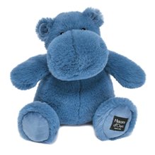 Plyšový hrošík Hip'Blue Histoire d’ Ours modrý 25 cm od 0 mes HO3109