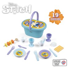 Košík s obedovou súpravou a pohármi Stitch Picnic Basket Smoby s 19 doplnkami od 3 rokov SM312510