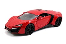 Autíčko Lykan Hypersport Fast & Furious Jada kovové s otvárateľnými časťami a gumenými kolieskami 20 cm dĺžka 1:24 JA3203003