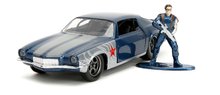 Kisautó Chevrolet Camaro 1973 Marvel Jada fém nyitható ajtókkal és Winter Soldier figurával hossza 14 cm 1:32 JA3223021