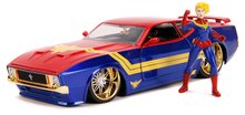 Kisautó Marvel Ford Mustang Mach 1973 Jada fém nyitható részekkel és Marvel kapitány figurával 18 cm 1:24