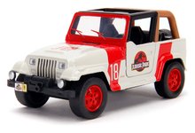 Kisautó Jeep Wrangler Jurassic World Jada fém nyitható ajtókkal hossza 10,2 cm 1:32