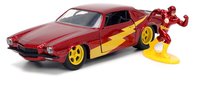 Kisautó DC Flash Chevy Camaro Jada fém nyitható ajtókkal és Flash figurával hossza 12,3 cm 1:32