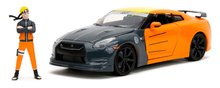 Autíčko Nissan GT-R 2009 Jada kovové s otvárateľnými časťami a figúrka Naruto dĺžka 20 cm 1:24 od 8 rokov JA3255054