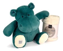 Plüss víziló takaróval Emerald Green Hippo Chill Histoire d’ Ours zöld 45 cm 0 hó-tól HO3288