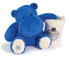 Plüss víziló takaróval Royal Blue Hippo Chill Histoire d’ Ours kék 45 cm 0 hó-tól HO3289