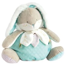 Plyšový zajačik Bunny Almond Lapin de Sucre Pyjama Bag na odloženie pyžama Doudou et Compagnie tyrkysový 38 cm od 0 mes DC3496