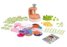 Virágbolt dekoratív virágok készítésével Crea Deco Flowers Set Smoby 200 kiegészítővel és préssel a textil virágszirmok összekapcsolásához 5 éves kort