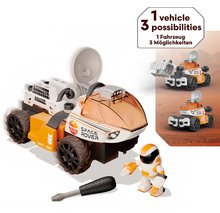 Építőkészlet űrautó 3in1 Space Rover Discovery Set Smoby 50 darabos csavarhúzóval és űrhajós figura mozgatható végtagokkal