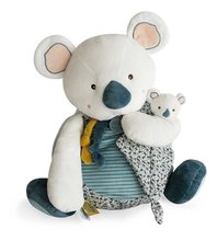 Plyšová koala s mláďatkom Yoca le Koala Pyjama Bag na odloženie pyžama Doudou et Compagnie modrá 40 cm od 0 mes DC3671