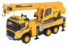 Építőipari játékautó daruval Volvo Truck Crane Majorette fém hanggal és fénnyel 22 cm hosszú