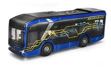 Autóbusz MAN Lion´s Citiy 10 E Bus Majorette hanggal fénnyel gumikerekekkel és nyitható ajtóval 22,5 cm hosszú