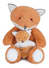 Plyšová líška s mláďatkom Fox Unicef Collection Doudou et Compagnie v darčekovom balení oranžová 25 cm od 0 mes DC3790