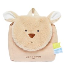 Plyšový batoh Kangorro Backpack Unicef Collection Doudou et Compagnie béžový od 18 mes DC3833