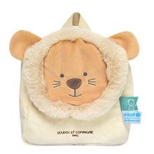 Plyšový batoh Lion Backpack Unicef Collection Doudou et Compagnie béžový od 18 mes DC3839