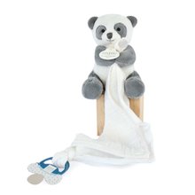 Plyšová panda na maznanie Panda Unicef Collection Doudou et Compagnie v darčekovom balení biela 12 cm od 0 mes DC3984