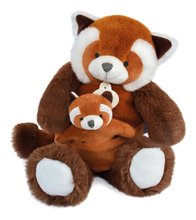 Plyšová panda s mláďatkom Red Panda Unicef Collection Doudou et Compagnie v darčekovom balení červená 25 cm od 0 mes DC3985