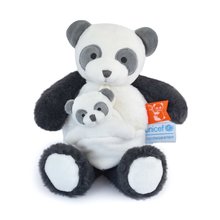 Plyšová panda s mláďatkom Panda Unicef Collection Doudou et Compagnie v darčekovom balení biela 25 cm od 0 mes DC3987