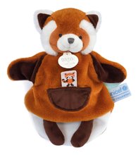 Plyšová panda na bábkové divadlo Red Panda Hand Puppet Unicef Collection Doudou et Compagnie v darčekovom balení červená 25 cm od 0 mes DC3988