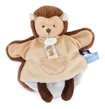 Plyšový ježko na bábkové divadlo Hedgehog Hand Puppet Unicef Collection Doudou et Compagnie v darčekovom balení hnedý 25 cm od 0 mes DC3989