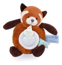 Plyšová panda so svetlom Red Panda Nightlight Unicef Collection Doudou et Compagnie v darčekovom balení červená 15 cm od 0 mes DC3994