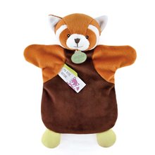 Plyšová panda na bábkové divadlo Red Panda Hand Puppet Doudou et Compagnie červená 25 cm od 0 mes