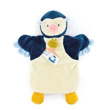 Plyšový tučniak na bábkové divadlo Penguin Hand Puppet Doudou et Compagnie modrý 25 cm od 0 mes