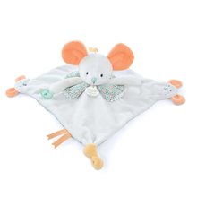 Plyšová myška na maznanie a bábkové divadlo Mouse Doudou et Compagnie biela 30 cm od 0 mes DC4055