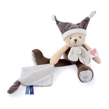 Plyšový medvedík s handričkou Plush Bear Taupe Doudou et Compagnie s QR kódom na rozprávky hnedý 35 cm od 0 mes DC4061