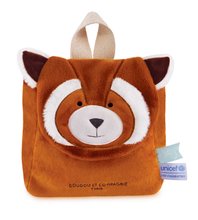 Plyšový batoh Red Panda Backpack Unicef Collection Doudou et Compagnie červený od 18 mes DC4063