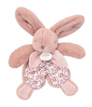 Plüss nyuszi dédelgetésre Bunny Comforter Pink Doudou et Compagnie ajándékcsomagolásban rózsaszín 18 cm 0 hó-tól  DC4153