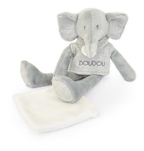 Plüss elefánt Elephant Sweety Doudou et Compagnie ajándékcsomagolásban szürke 25 cm 0 hó-tól  DC4188