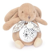 Plüss nyuszi Musical Night Light Star Projector Sand Beige Doudou et Compagnie fénnyel zenével és fehér zajjal bézs 16 cm 0 hó-tól DC4204