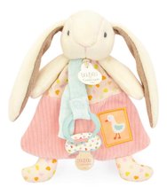 Plüss nyuszi cumitartó csipesszel Lapin Ciboulette Doudou Dummy Holder Doudou et Compagnie ajándékcsomagolásban 19 cm 0 hó-tól