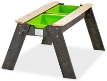 Homokozó asztal vízre és homokra cédrusból Aksent sand&water table Exit Toys nagy fedéllel térfogata 32 kg